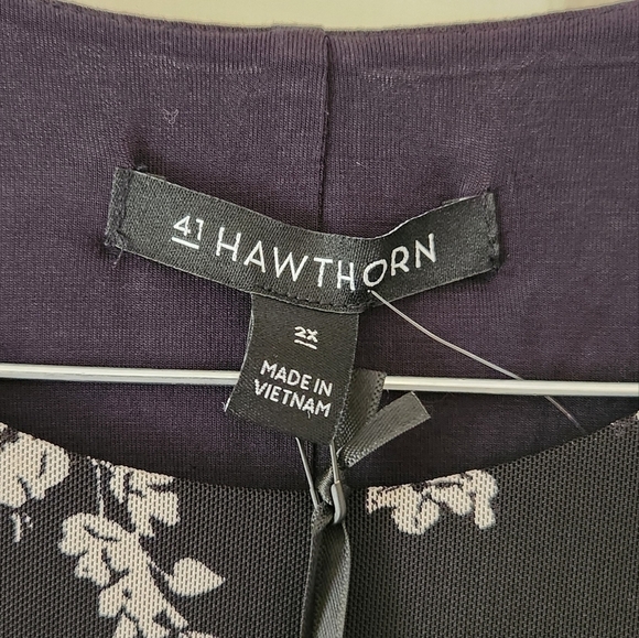 41 Hawthorn Sleeveless Stretch Dress Size 2X Black/white - Picture 12 of 12